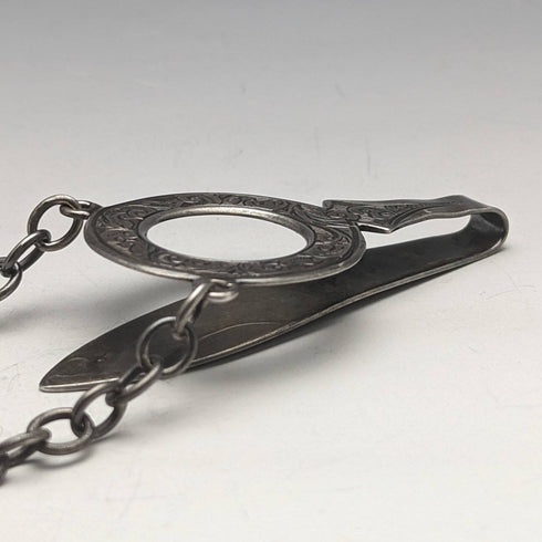 1900 British Antique Sterling Silver Chatelaine Case George Unite